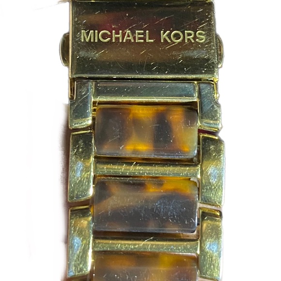 WORKING Michael Kors Ladies Watch MK4242 Gold-tone and Tortoise Shell Acrylic - Picture 6 of 6